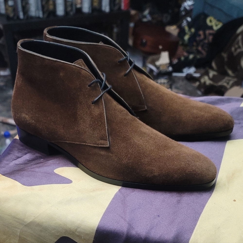 Saint Laurent Suede Wyatt Boots